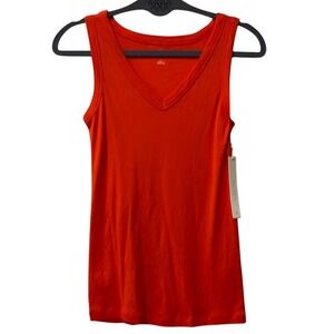 Nordstrom Caslon Red Grenadine Orange Tank Top‎ XS NWT